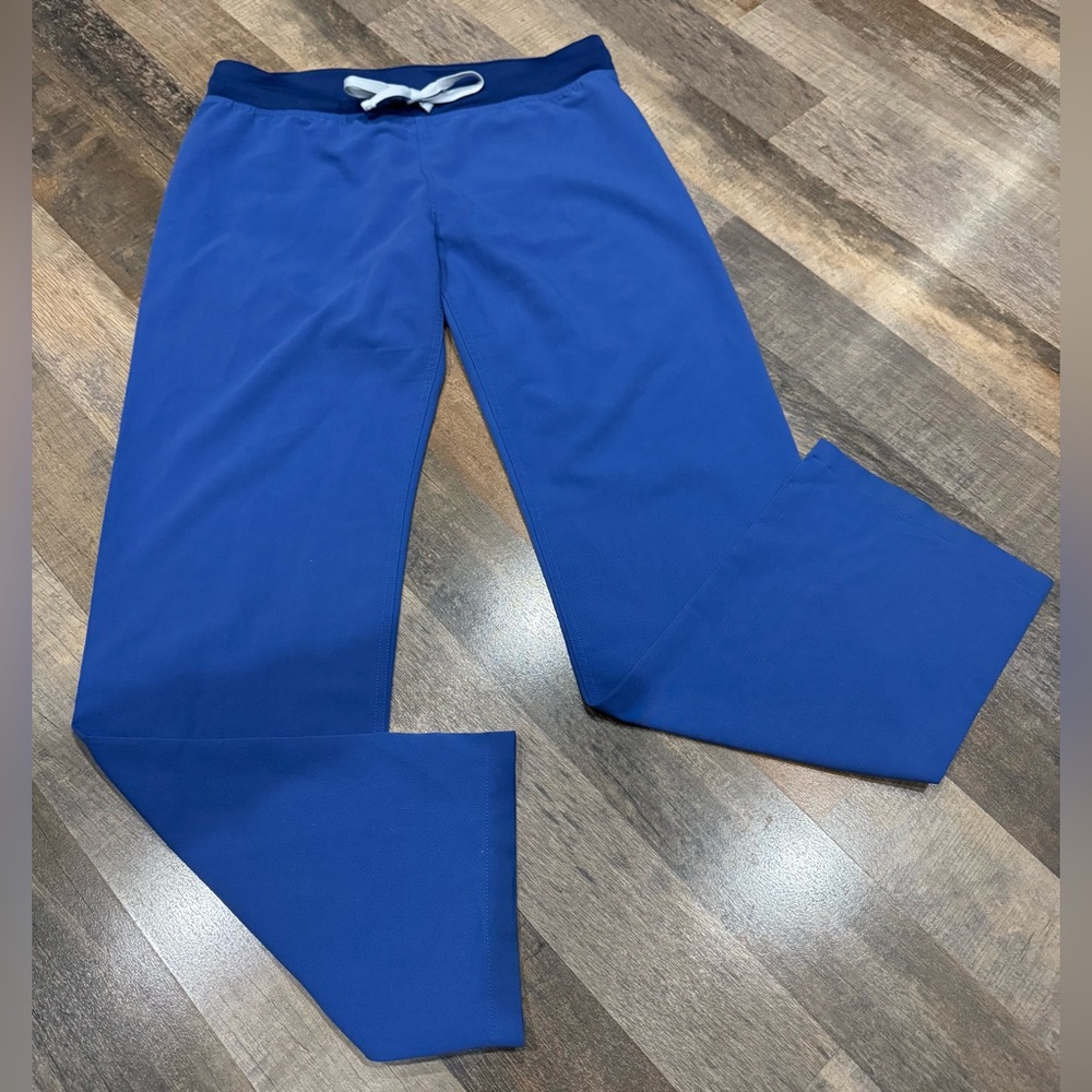 FIGS Scrub High Waisted Livingston Basic Pants, Size Small, Color: Royal Blue